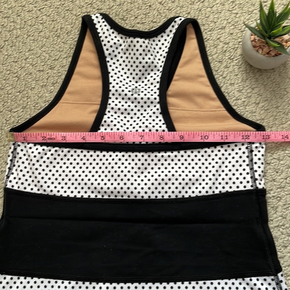 Lululemon deep v tank white black polka dot - Picture 4 of 6